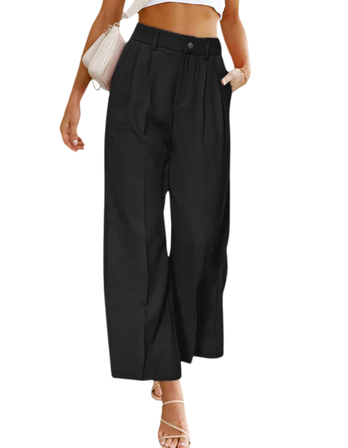 SHOPIQAt Women's Casual Wide Leg Pants High Waist Button Down Trousers With Pockets - Premium from shopiqat - Just $7.900! Shop now at shopiqat